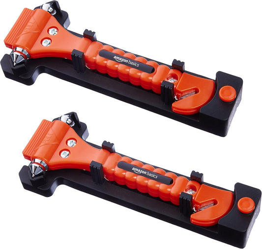 2-Pack Emergency Seat Belt Cutter & Window Hammer Tool – Car Escape Safety Tool for Vehicles