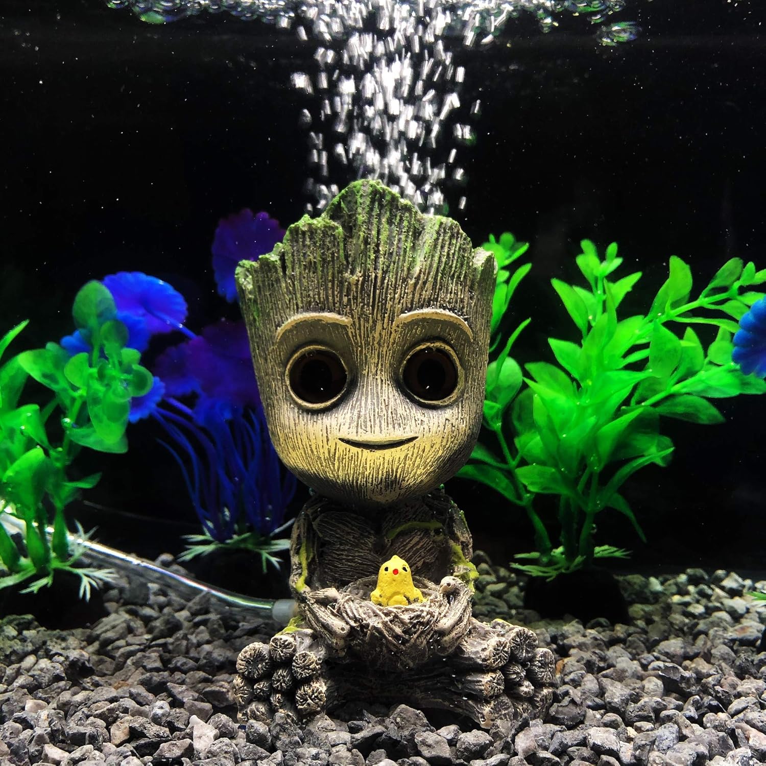 Aquarium Groot Air Bubbler – Decorative Air Stone Set for Fish Tanks