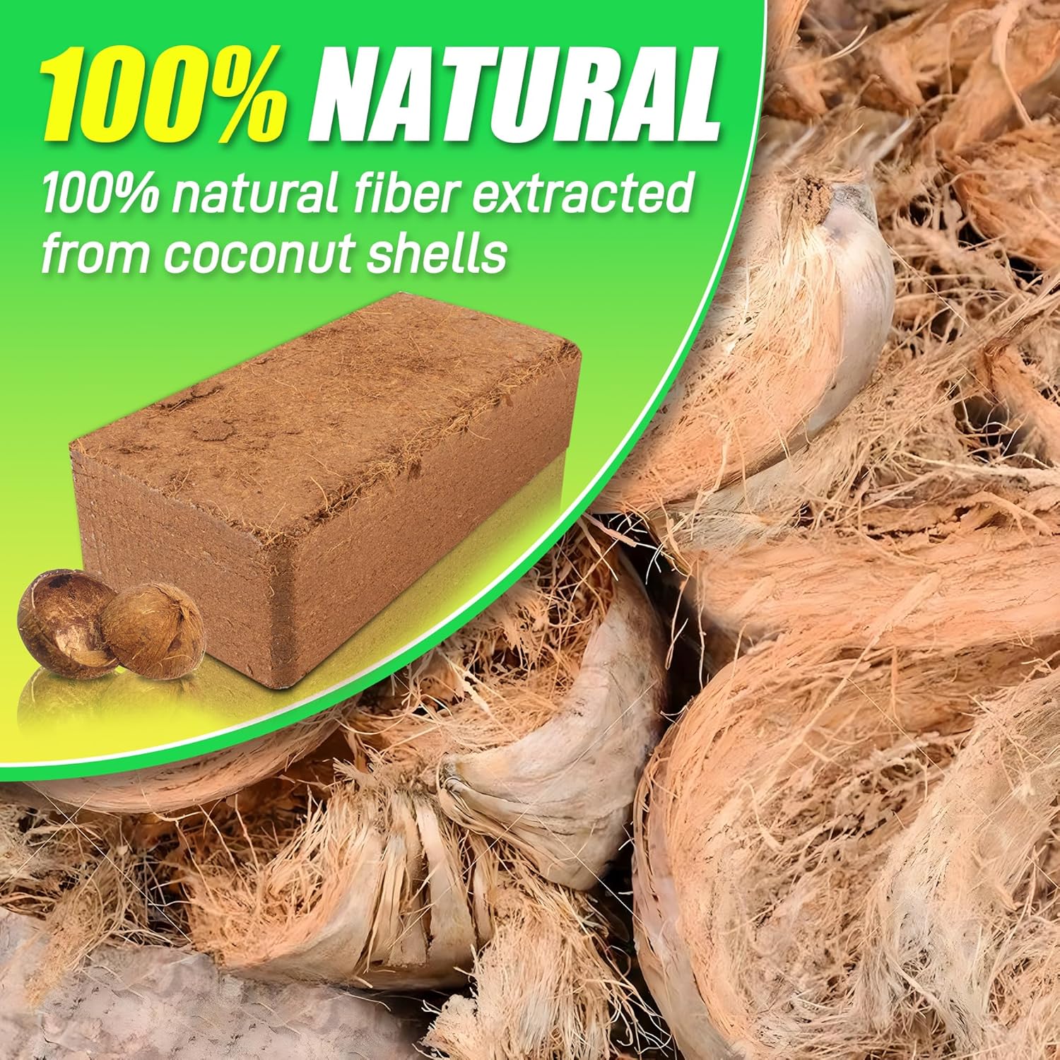 6-Pack Organic Coco Coir Bricks – Compressed Coconut Fiber Soil for Gardening & Potting