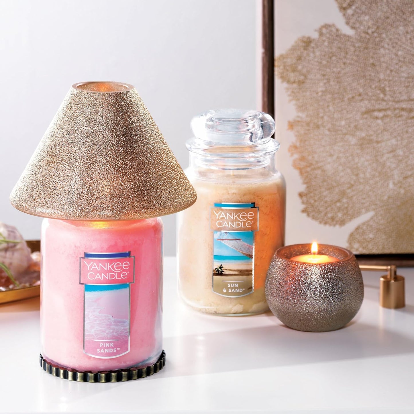 Pink Sands Scented Candle – 22oz Large Jar with Single Wick, 110+ Hour Burn Time for a Relaxing Aromatic Atmosphere