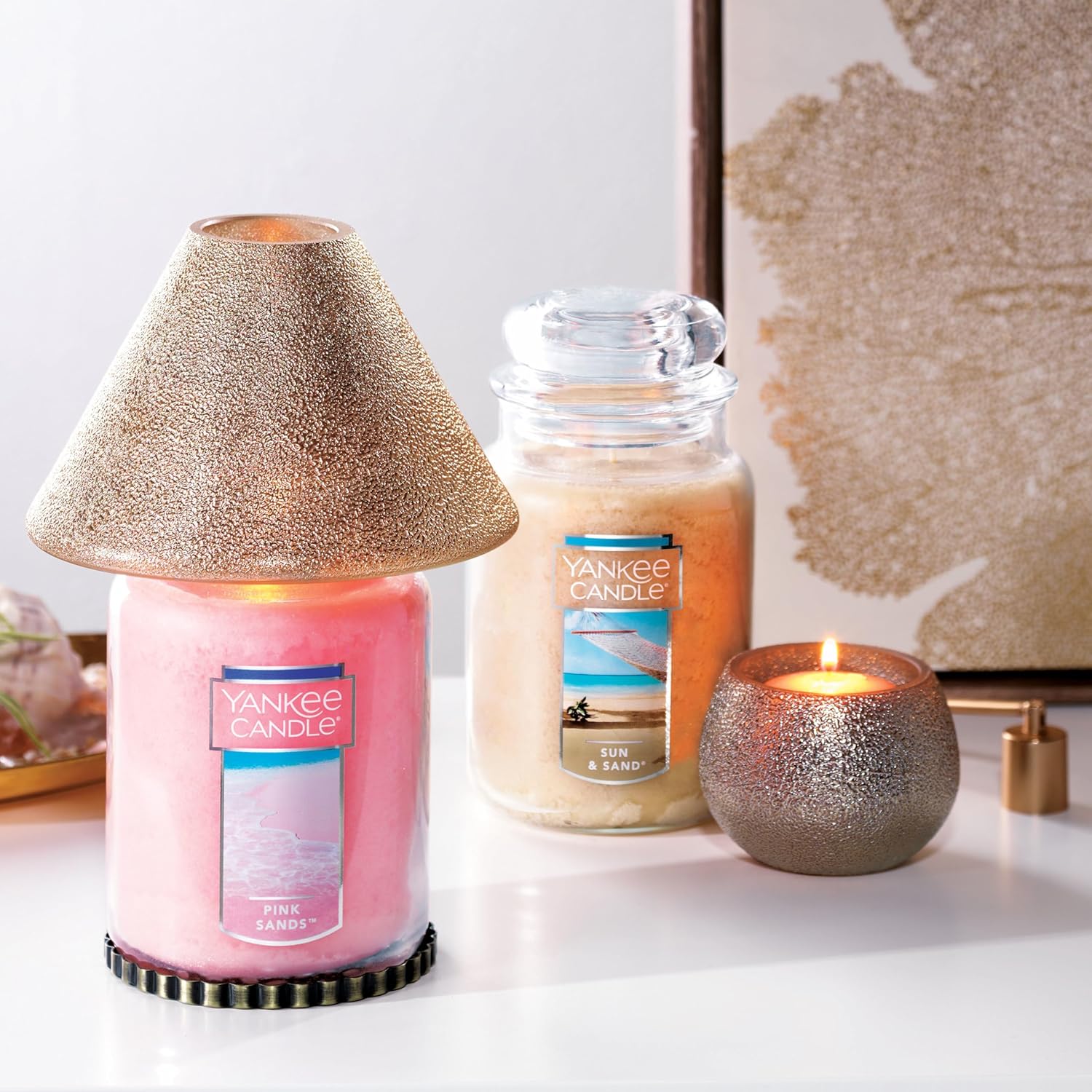 Pink Sands Scented Candle – 22oz Large Jar with Single Wick, 110+ Hour Burn Time for a Relaxing Aromatic Atmosphere