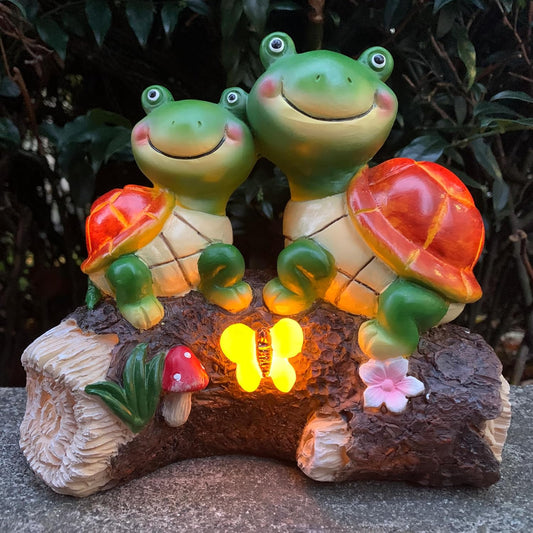 Solar Turtle Garden Statue – LED Outdoor Figurine for Lawn, Patio & Yard Decor