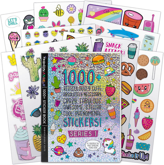 1000+ Cute Stickers for Kids – 40-Page Fun Craft Sticker Book for Ages 6+