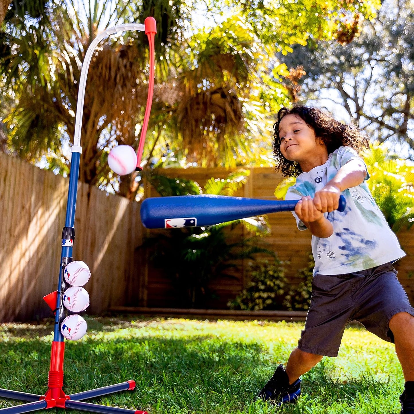 Grow-With-Me Kids Batting Tee & Stand Set – Adjustable Baseball, Softball & T-Ball Trainer for Toddlers & Youth