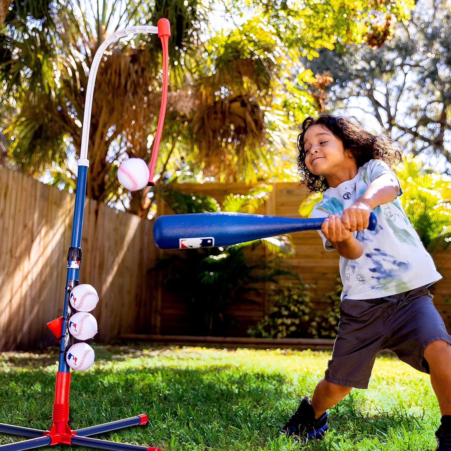 Grow-With-Me Kids Batting Tee & Stand Set – Adjustable Baseball, Softball & T-Ball Trainer for Toddlers & Youth