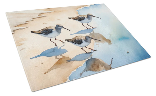Sandpipers Glass Cutting Board
