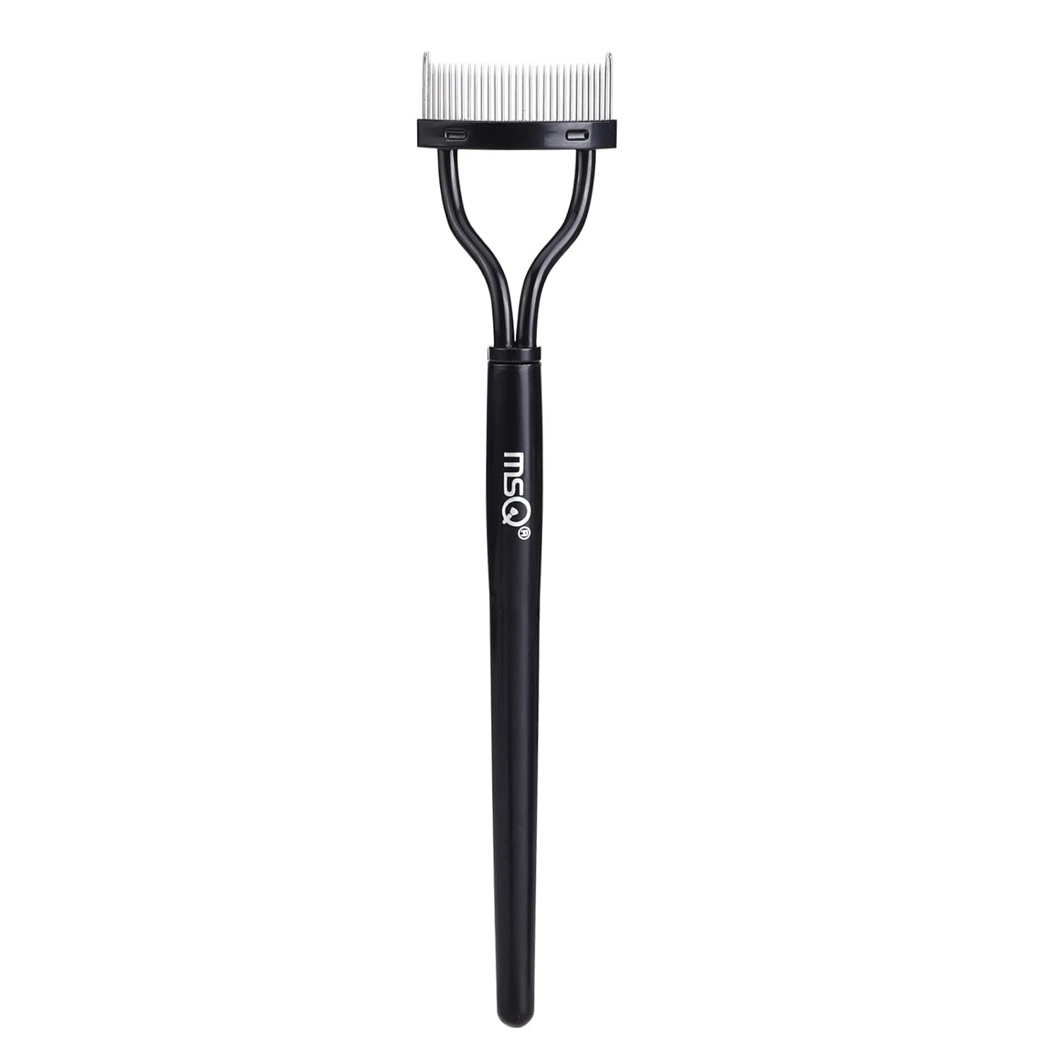 Eyelash Comb Separator Tool – Black Mascara Applicator with Arc Design & Protective Cover (1PC)
