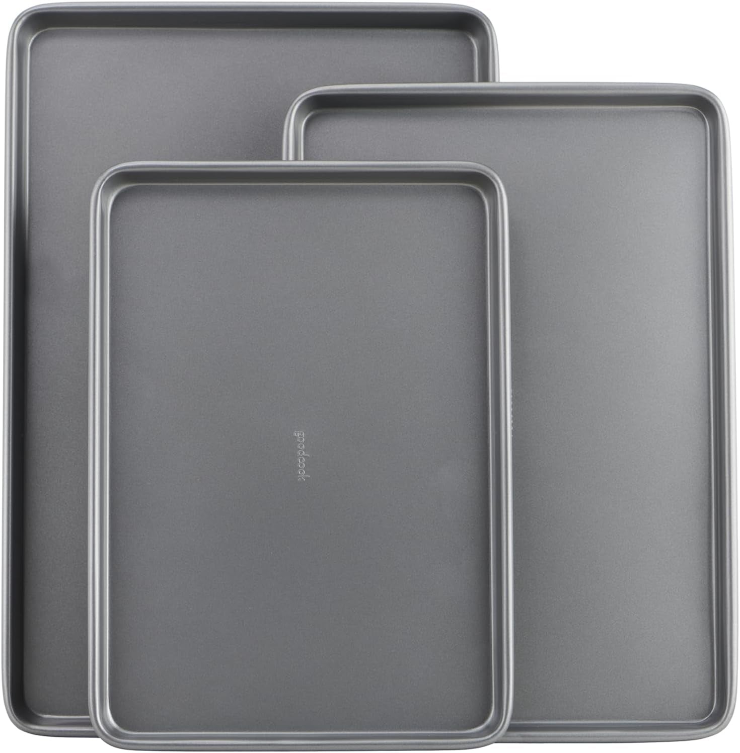 Nonstick Carbon Steel Baking Sheet Set – 3-Piece Everyday Bakeware Set (Small, Medium, Large)