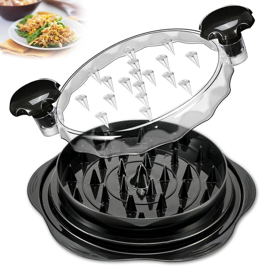 Manual Chicken Shredder Tool – Twist-Top Meat & Veggie Grinder for Kitchen Use (Elegant Black)
